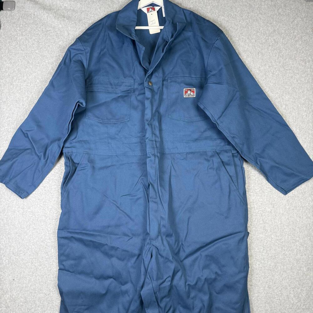 Vintage Ben Davis Mens Size 48 Regular Postman Blue Full Size Coveralls Mechanic